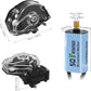 WOAEIUOS 2 in 1 ESC & Receiver 3CH 2.4G RC Transmitter Remote Controller with 050 50T Brushed Motor Transmission Gearbox Combo (