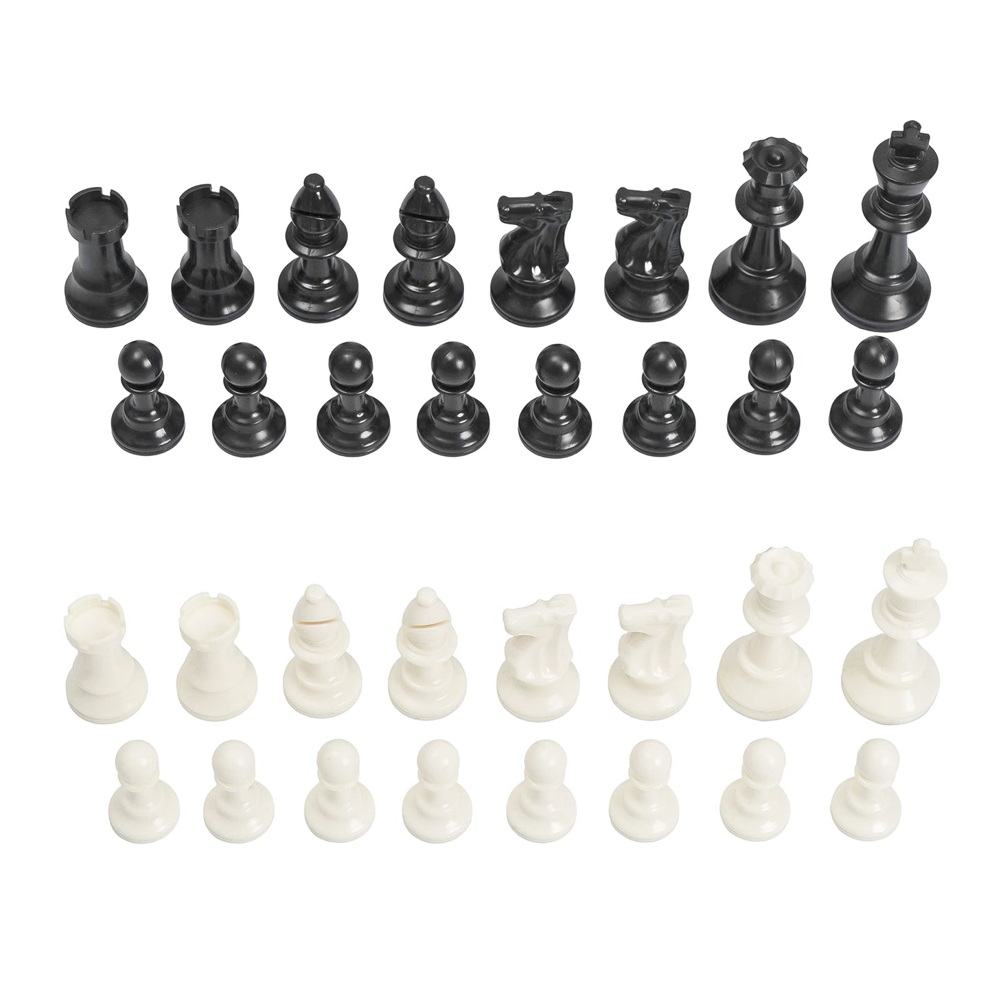 Chess Geeks 1X Single Weighted Chess Pieces Only Classic Staunton Style - 32 Pieces - King 3' Tall