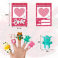 Jialwen 12 Pack Valentines Day Cards For Kids With Animal Finger Puppets Kids Valentine Gifts Exchange Greeting Cards School Cla