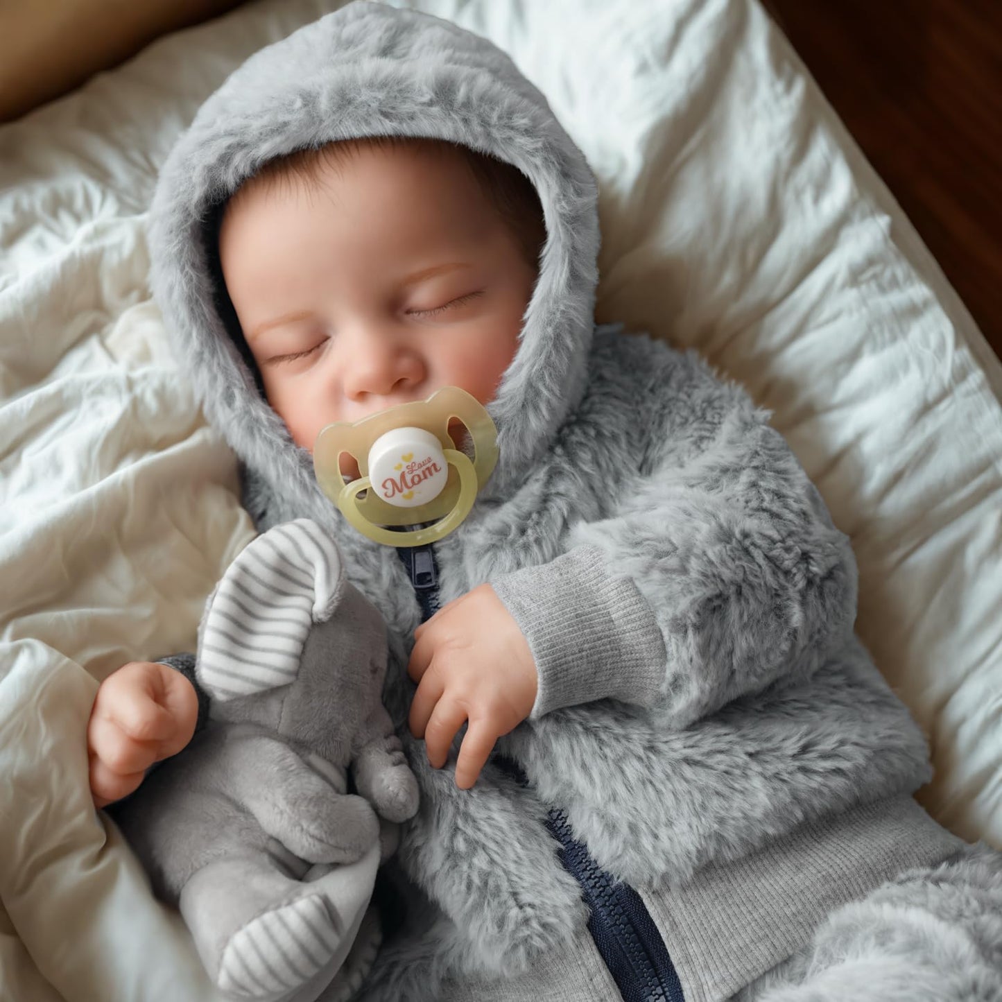 Adfo Lifelike Reborn Baby Dolls Boy - 17 Inches Full Body Vinyl Anatomically Correct - Realistic Newborn Baby Dolls - Real Life
