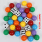 Comsrev Large Size18Mm 30 Wahoo Board Game Replacement Marbles 5 Each Of 6 Colors 6 Dice And A Play Bag For Aggravation Wahoo Bo