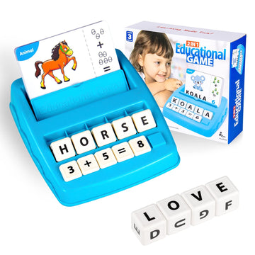 Matching Letter Game For Kids, 2 In 1 Educational Toys Alphabet Spelling & Reading, Number & Color Recognition, Flash Cards Learning Toys Gifts For Preschool Kindergarten Boys Girls Ages 3 4 5 6 7 8…