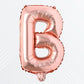 Flyloons Rose Gold Alphabet Letter Foil Balloons for Name B Birthday Decoration Items, Anniversary, Baby Shower, Bachelorette, W