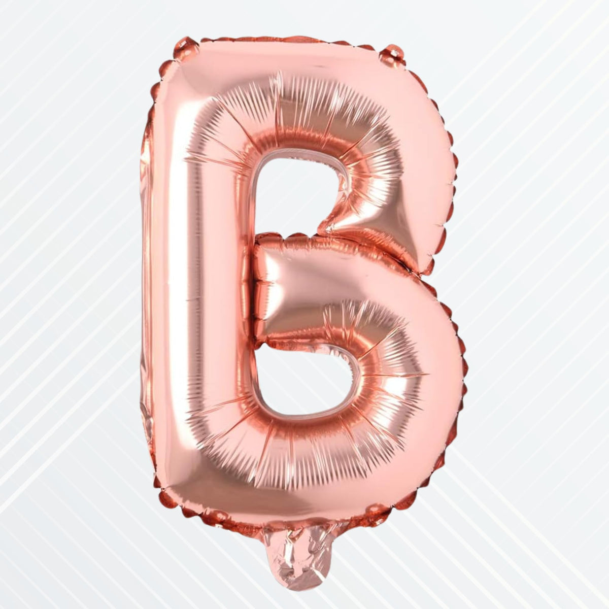 Flyloons Rose Gold Alphabet Letter Foil Balloons for Name B Birthday Decoration Items, Anniversary, Baby Shower, Bachelorette, W