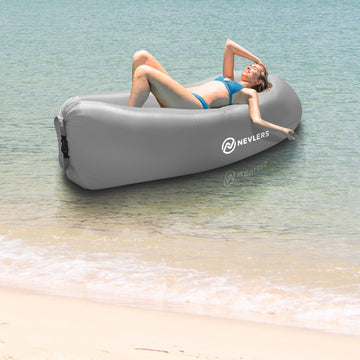 Nevlers Inflatable Lounger Air Sofa - Portable Inflatable Couch For Camping, Outdoor Movie Seating | Easy To Use Air Couch Infla