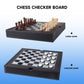 GSE Games & Sports Expert 12.5" Premium Leather 3-in-1 Chess, Checkers & Backgammon Set - Classic Board Game for Kids & Adults