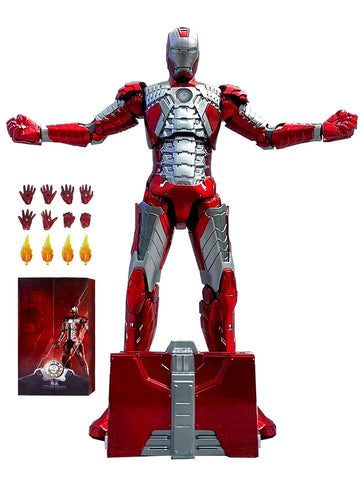 Ovonni Ironman Mark 5 Action Figure 7 Inch Exquisite Painting All Joints Movable Collection Model