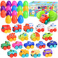 Fun Little Toys 18Pcs Prefilled Easter Eggs With Toy Cars, Easter Eggs Filled For Toddlers Kids Boys Hunt, Easter Party Favors,