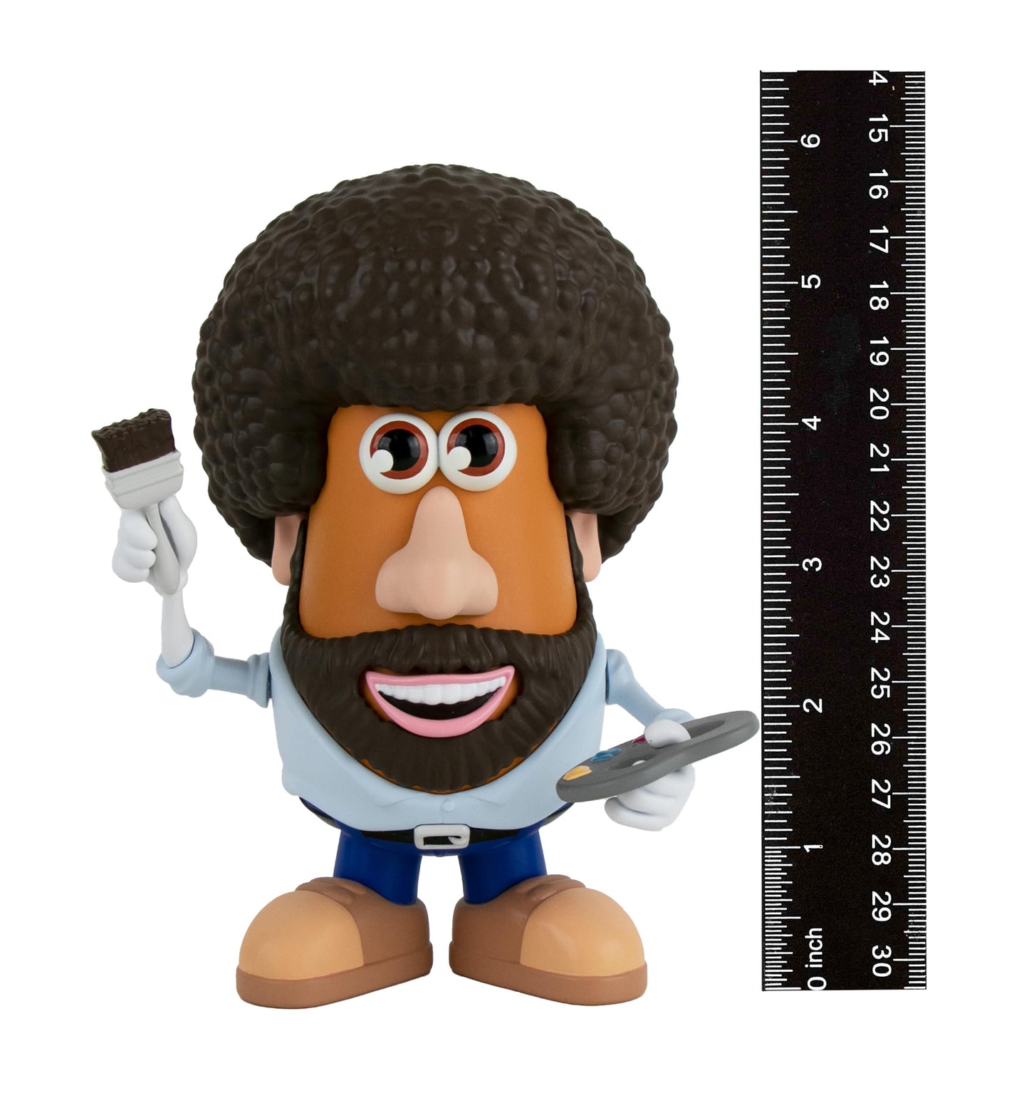 Super Impulse Poptaters Miniature Figurine - Bob Ross, Clear Plastic, Model 5402