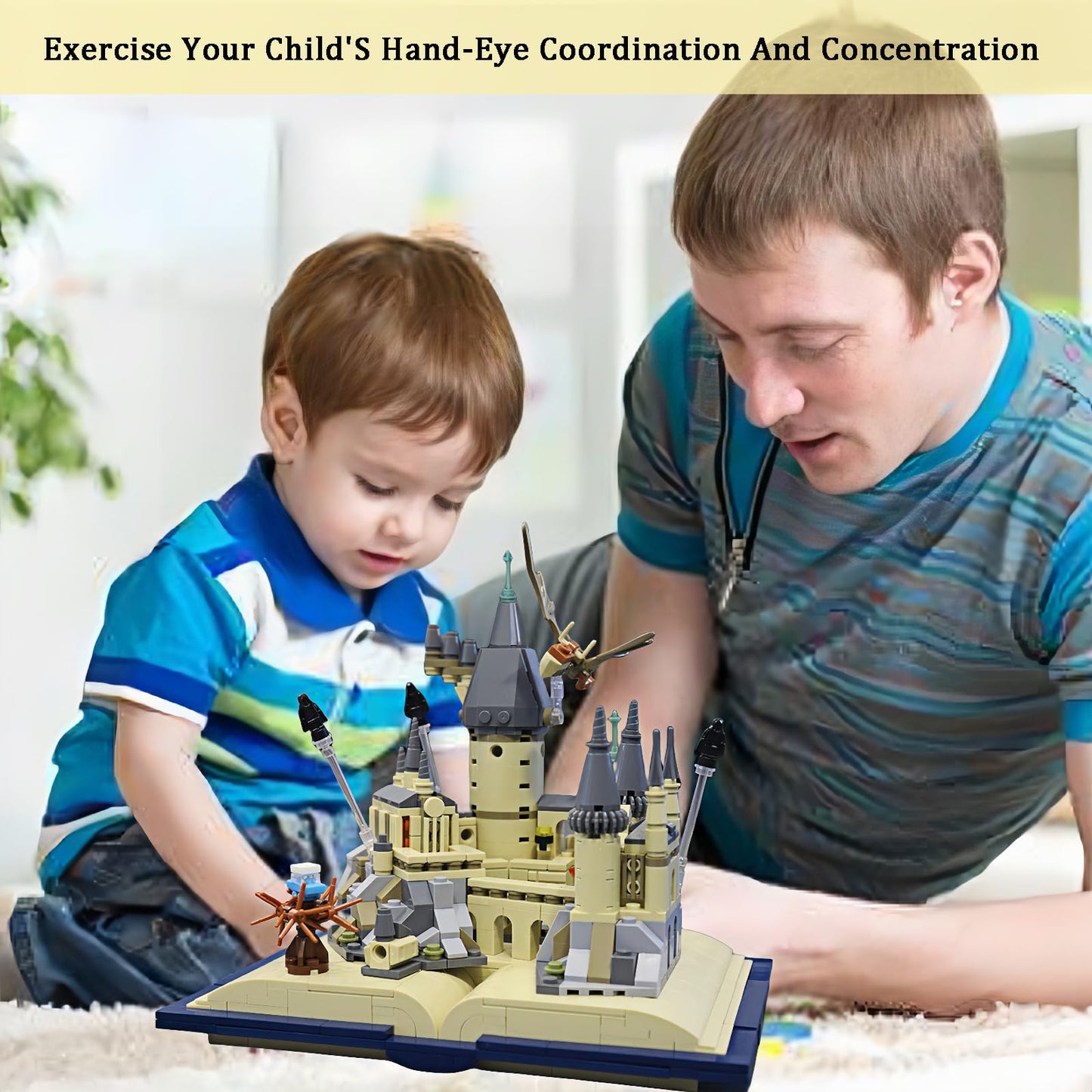 Magic Castle Book Toy Compatible With Lego, Magic Book Castle Building Blocks Toys For Boys 6-12 Years Old, Creative Stem Building Toys For Kids Birthday Christmas