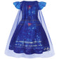 Wonderbabe Descendants 3 Costume Evie Dress Girls Popular Musical Cosplay Dress Princess Birthday Party Dress Up Clothes Halloween Outfits With Cape Size 6-7