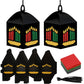 VIHOSE 16 Sets Kwanzaa Craft Kits Kwanzaa Candles Lantern DIY Craft Bulk African Heritage Suncatcher Kits Ornaments Holiday Part