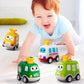 Jukudahu City Press And Go Car Toys For Toddlers 1-3 - 4 Pcs Kids Play Cars, Ambulance, Sanitation Car, Bus And School Bus, Car