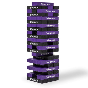 Wild Sports NFL Minnesota Vikings Table Top Stackers, 3"x1"x0.5", Wood, Team Color, Model 1-1-31000-CL117Q