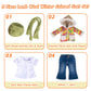 Rakki Dolli Doll Clothes Set 5-Pc Fashion Mustard Winter Coat Set Includes Warm Coat, Shirt, Jeans, Yellow Knit Hat & Knit Scarf