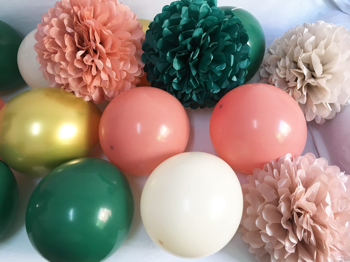 Birthday Decorations For Women Girls With Emerald Green Dusty Rose Pink Balloons Rustic Banner And Happy Birthday Floral Cake To