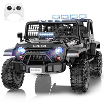 Hikole 24V 2 Seater Ride on Car - Kids XL Electric Car with 20 Wide Seat, Remote Control, LED Lights, Spring Suspension, Bluetoo