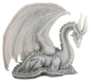 Wise Old White Dragon Collectible Serpent Drake Figurine Statue Model