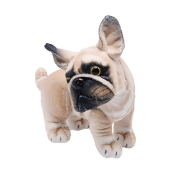 Yonlit Lifelike French Bulldog Stuffed Animal Animated Plush Puppy Toy Doll Super Realistic Dogs Act Like Real Excellent Gifts For Kids Birthday Party Dog Collection 9 Inches (Bulldog)