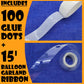 OODELZ Balloon Pump Hand Held Kit, Inflator Air Pump for Balloons - 2 Way Manual Dual Action - Plus Accessories for Kids Party,