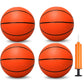 5 Inch Pvc Mini Basketball For Indoor Basketball Mini Hoops, Soft 5' Rubber Small Repacement Basketball For Over Door Basketball Hoop Sets, Little Basketballs For Adults & Kids (3 Pcs With Air Pump)