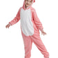 ACOGNA Onesie Kids Plush Animal Koala Costume One Piece Pajamas Girls Boys Teen Halloween Cosplay Sleepwear Pink 8-9 Years