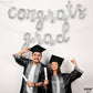 Katchon, Silver Congrats Grad Balloons - Script, 16 Inch | Congratulations Balloons For Graduation Decorations Class Of 2025