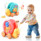 Seventhduck Children'S Rally Car Pull Toys, 4-In-1 Snail Toy For 3 Year Old Pull Along Toys For 3 Year Old Fun And Colorful Car