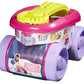 Mega Bloks Building Toy Blocks For Toddlers 1-3, Block Scooping Wagon Learning Toy With Storage - Pink
