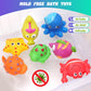 Mold Free Baby Bath Toys - 7 Pcs No Hole Ocean Animals Bathtub Toys For Toddlers 1-3/Infants 6-12-18 Months,Water Table Toys Sho