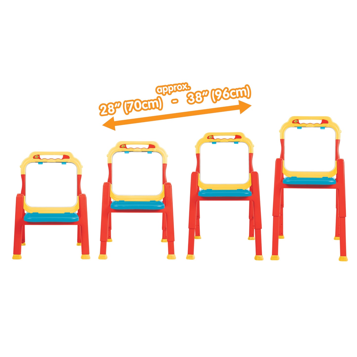 Crayola Triple-The-Fun Art Easel, Toddler Easel, Chalk Board, Magnetic Easel, Painting Set, Art Set, Arts & Crafts Kit, Gifts fo