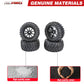 Rcawd 30% Upgrades 12Mm Hex Adapter Wheel Tire Set Pre-Glued For 1/16 1/18 Monster Truck Rubber Nylon With Foam Inserts Parts Fo