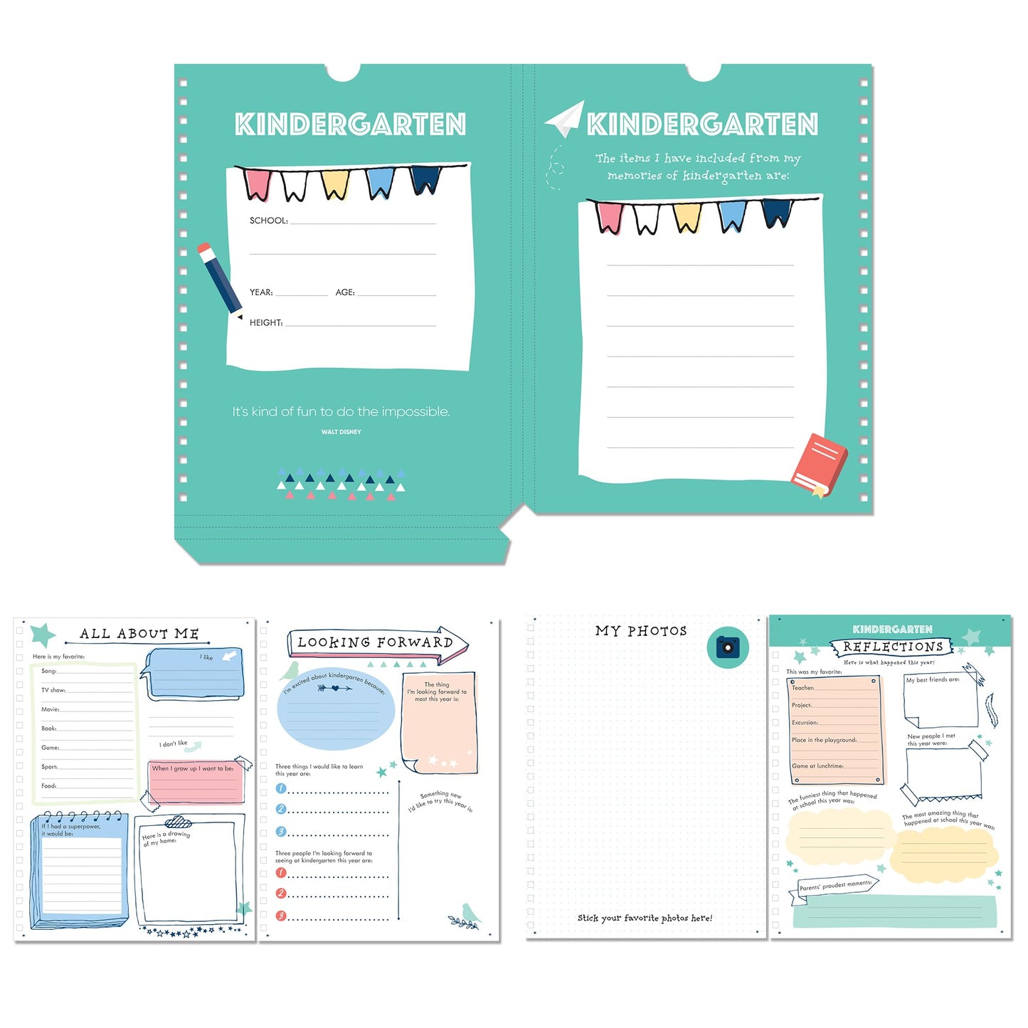 Hinkler: My School Years Journal - Preserve Memories of Children  Kindergarten to Grade 12  Store Certificates & Medals  Comes with Height Chart