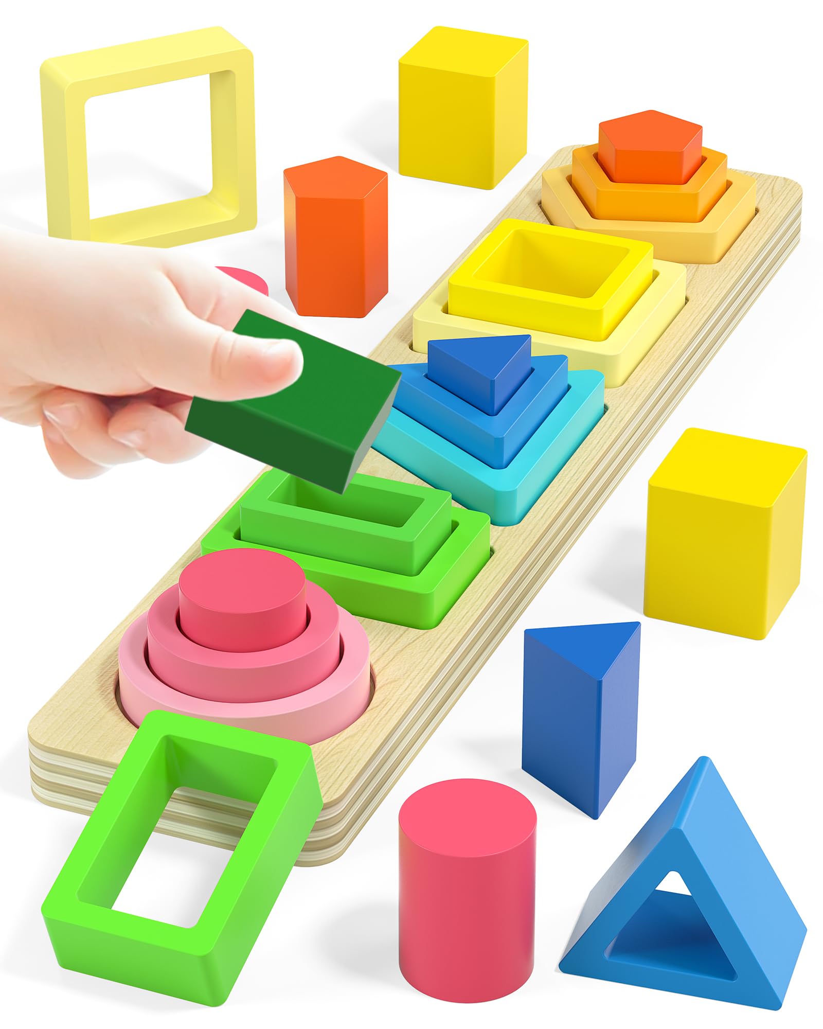 Kecristv Montessori Toys For 1 2 Year Old Boys Girls, Toddler Toys Age 1-2, Wooden Toys For Ages 0-2 2-4, 1 2 Year Old Girl Boy
