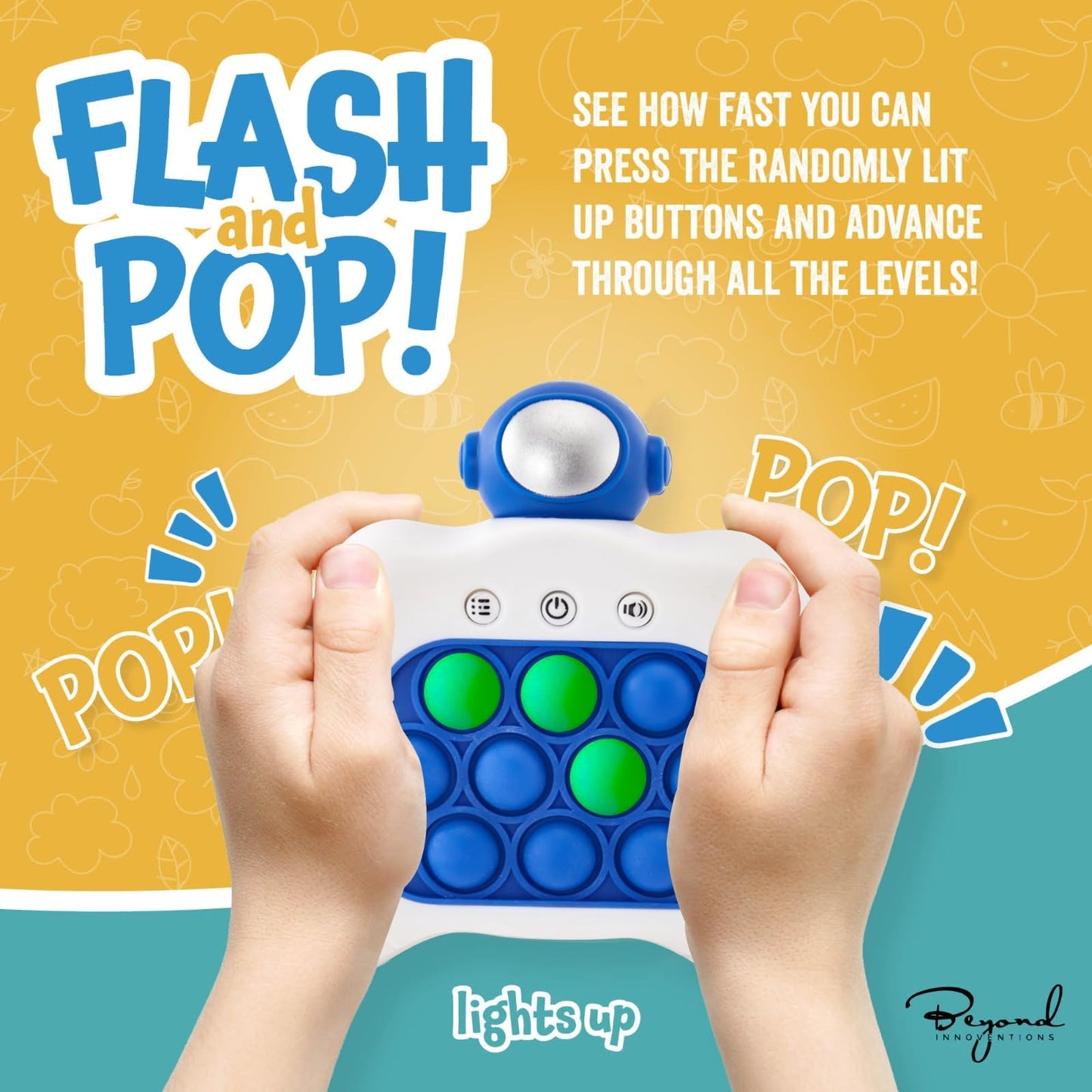 Fast Push Game | Pop It Game Light Up Fidget Toy | The Fidget Game | Quick Push Bubble Game For Educational And Memory Growth |