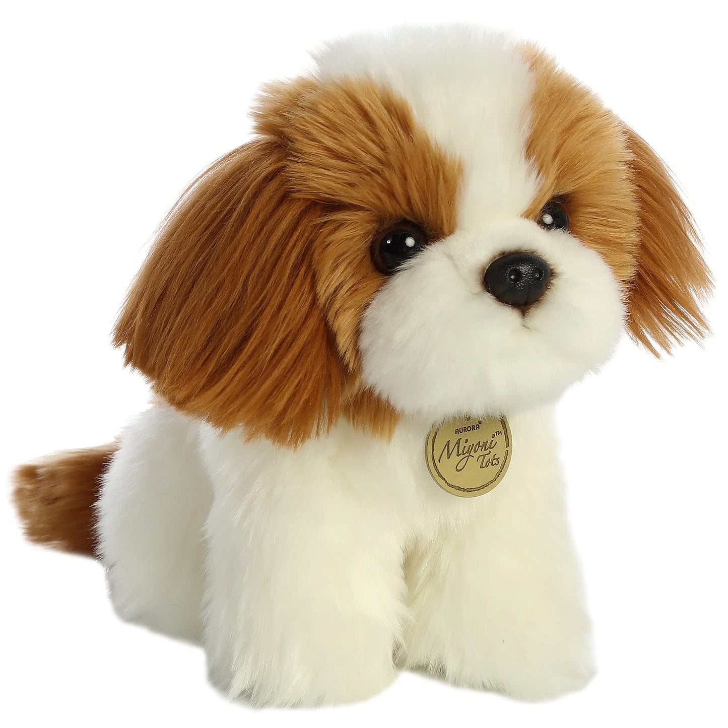 Aurora® Shih Tzu Stuffed Animal - Lifelike Brown 11" Plush - Model 26370 - Adorable Miyoni® Tots