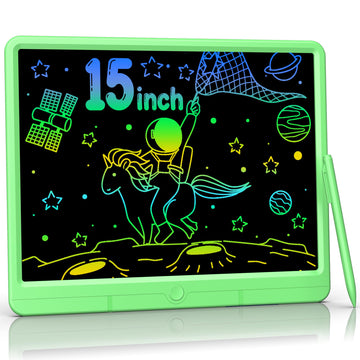 Lcd Writing Tablet 15 Inch, Colorful Erasable Doodle Board Drawing Pad, Magic Drawing Tablet For Kids Toddler, Reusable Electron