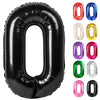 Black Number 0 Balloon 40 Inch, 0 Balloon Numberfor 10Th 20Th 30Th 40Th 50Th 60Th Birthday Decorations, Black Party Supplies For