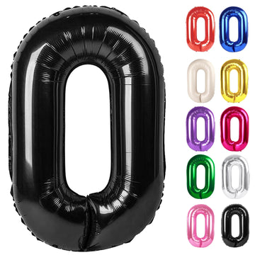 Black Number 0 Balloon 40 Inch, 0 Balloon Numberfor 10Th 20Th 30Th 40Th 50Th 60Th Birthday Decorations, Black Party Supplies For