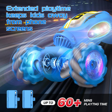 Remote Control Car,Gesture Sensing Rc Stunt Car for Boys,2.4GHz 4WD Toy Cars with Lights Music Spray Birthday Gifts for Teen Boy