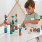 Comfy Cubs Stacking Rocks 36 Pieces, 36 Months+, Educational Toddler Stacking Blocks, Promotes Imagination, Balance & Fine Motor Skills - Wooden Rocks Sensory Toys Gift For Kid, Dino Pack