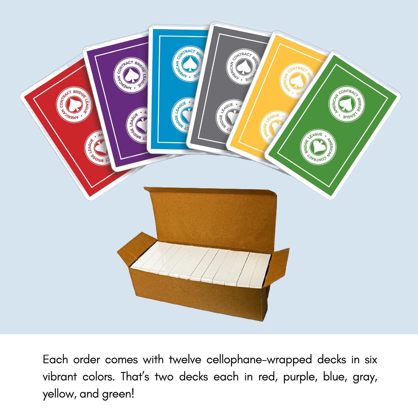 Baron Barclay The Official American Contract Bridge League (Acbl) Playing Cards - 1 Dozen Decks - Bridge Sized - Plastic Coated
