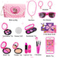 Meland Pretend Makeup Kit for Girls, Age 3-6, Pink, Includes My First Purse Toy, Ideal Gift for Toddlers, Model MU-MLUS