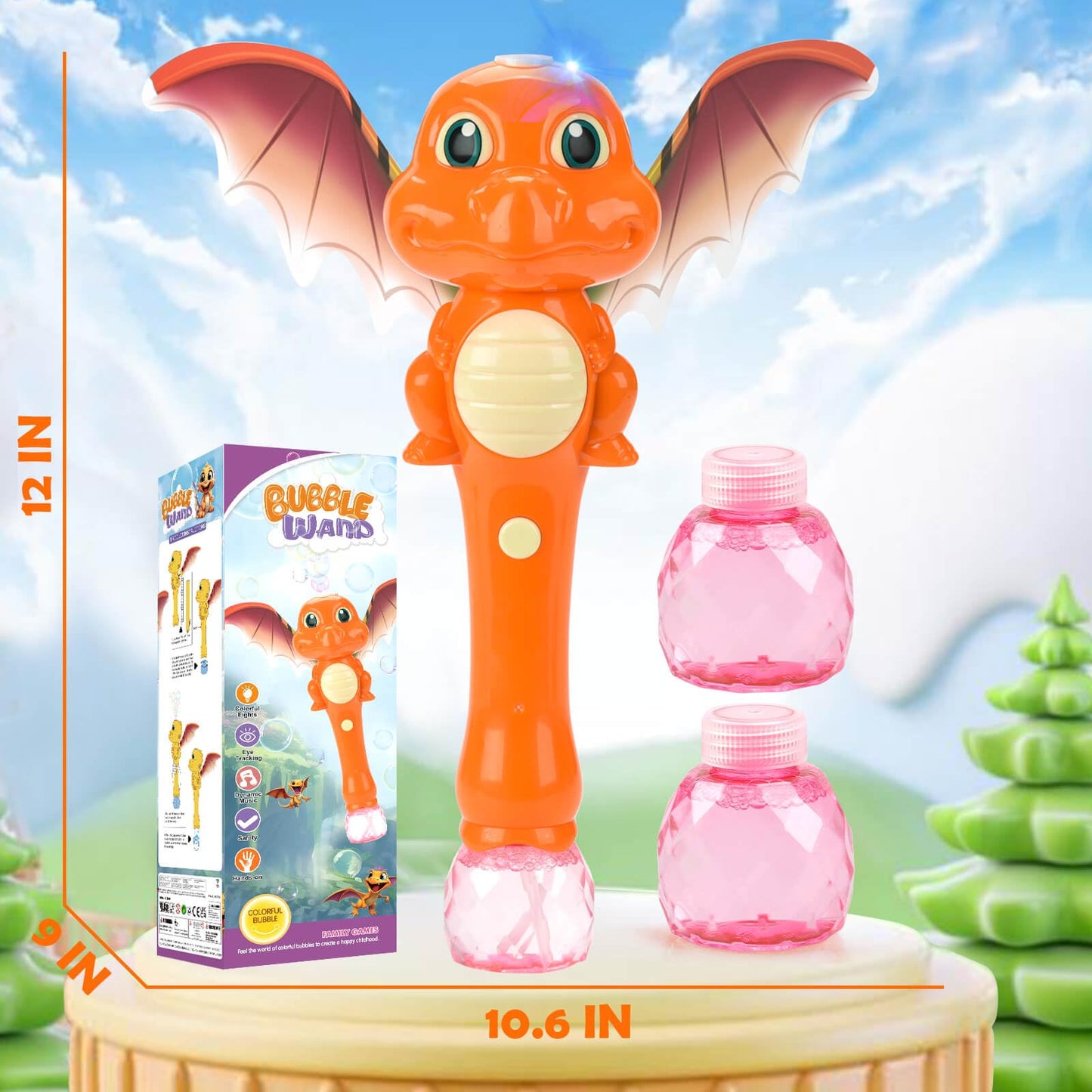 Chridark Dinosaur Bubble Wand Toys For Kids Age 3 4 5 6 7 8 Year Old: Bubbles Machine For Kids, Toddler Outdoor Toys, Gifts For