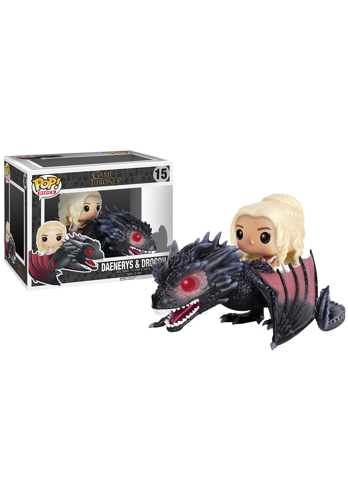 Funko Pop Rides: Game of Thrones Dragon & Daenerys Figure, Model 7235, PVC Material