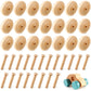 36 Pack Wooden Wheels Toys Wooden Wheels for Crafts Toys Wooden Craft Wheels Wooden Mini Wheels with Axle Pegs for Crafts DIY To