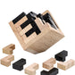 Wooden Brain Teaser Puzzle Cube Wooden Puzzles T-Shaped Jigsaw Logic Puzzle Educational Toy For Kids And Adults By Ahyuan (L Shape Black And Natural)