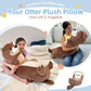 Tezituor Long Otter Plush Pillow,39.5'' Giant Otter Stuffed Animal Soft Cuddly Sea Otter Long Body Pillow Sleeping Hugging Case