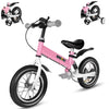 bikeboy Balance Bike 3 in 1,The Dual Use of a Kids Balance Bike and Kids Bike,12 14 Inches for 2-6 Years Old,with Shock Absorber