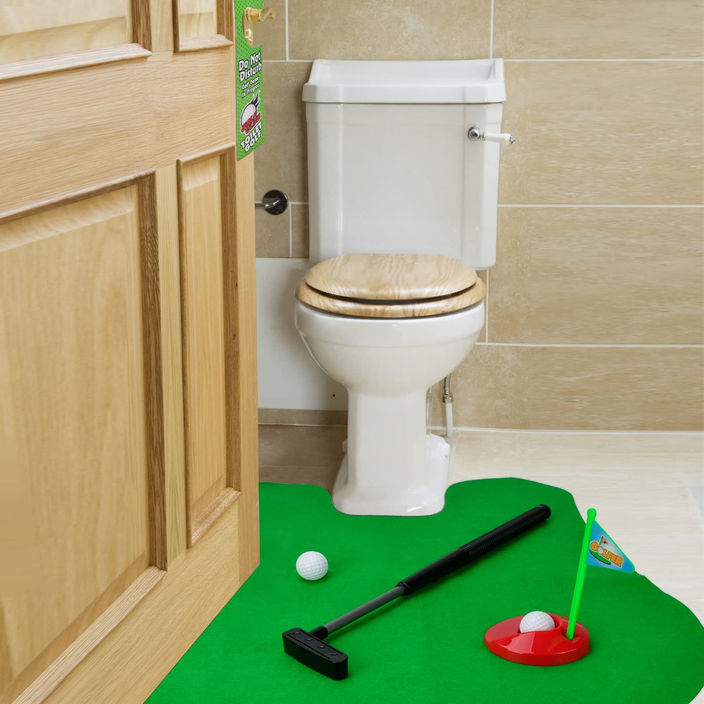 Dad Gifts - Fathers Day Birthday Gag Gifts From Son, Daughter - Toilet Game Mini Golf Toy- Funny Christmas White Elephant Valentines Day Gifts For Dad, Men, Husband, Boyfriend, Him